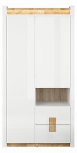 Dulap in dormitor alb Alameda, 102X60X201 cm