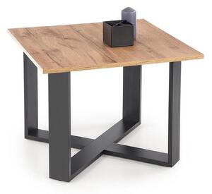 Masuta cafea Cross, stejar wotan/negru, 67x67x50 cm