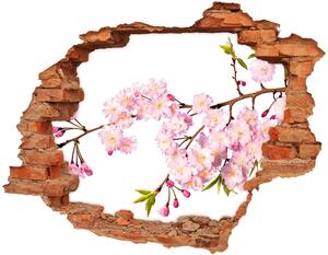 Fototapet un zid spart cu priveliște Trandafir salbatic