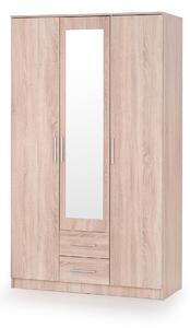 Dulap LIMA S-3, sonoma/oglinda, 120x52x205 cm