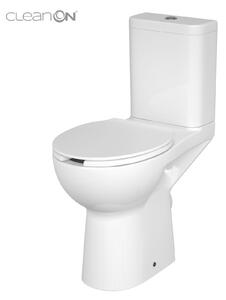 Cersanit Etiuda, vas combinat WC ridicat pentru persoane cu dizabilitati, CleanOn fara scaun, guler spate, K11-0221