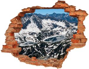 Autocolant un zid spart cu priveliște Lacul în Munții Tatra