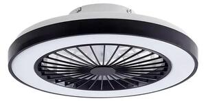 Teleo LED Ventilator de tavan Negru - Lindby