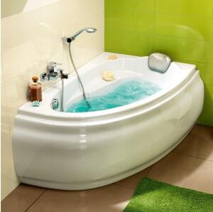 Cersanit Joanna Nou, cada colt dreapta 140x90cm, alb, S301-166