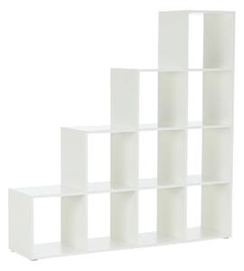 Biblioteca NORAH, alb, PAL melaminat, 139x144x33 cm