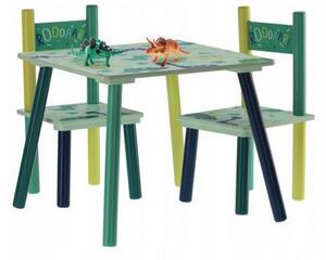 Set masa si scaune pentru copii cu dinozauri