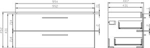 Cersanit Lara lavoar cu dulap 99.4 cm alb S801-191-DSM
