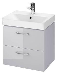 Cersanit Mille Slim, set dulap de perete și chiuvetă 505x380x515 mm, gri lucios, S801-320-DSM