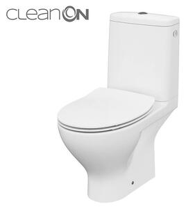 Cersanit Moduo - WC Kombi pile spate 3/5 CLEAN ON+Scaun WC duroplast SLIM, Alb, K116-001