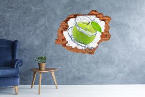 Autocolant de perete gaură 3D Mar verde