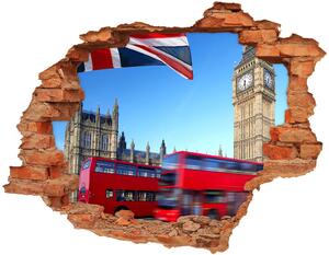 Autocolant un zid spart cu priveliște Bus din Londra