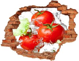 Autocolant de perete gaură 3D Tomate și salată