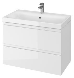 Cersanit Moduo SET, set dulap 80x45x57 cm + chiuveta 80 cm, alb lucios, S801-221-DSM