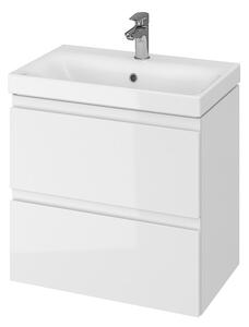 Dulap de perete + chiuveta Cersanit Moduo Slim 60, alb lucios, S801-227-DSM