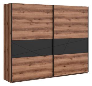 Dulap FORN, nuc/negru mat, PAL, 270x58x218.5 cm
