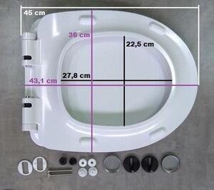 Scaun WC Cersanit Moduo/Delfi din duroplastic cu inchidere lenta, alb, K98-0138