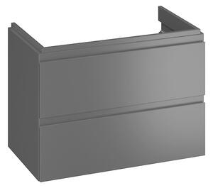 Cersanit Moduo, dulap pentru lavoar suspendat 80x45x57 cm, antracit mat, S590-069-DSM