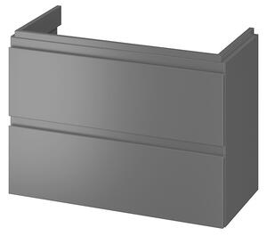 Cersanit Moduo, dulap pentru lavoar suspendat 80x45x57 cm, antracit mat, S590-081