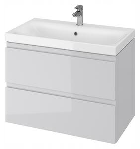 Cersanit Moduo, dulap pentru lavoar suspendat 80 cm, gri lucios, S929-007