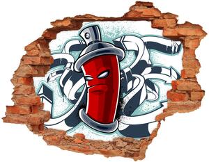 Autocolant un zid spart cu priveliște graffiti