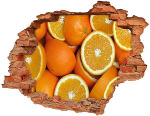 Autocolant de perete gaură 3D jumătăți ale unei portocale