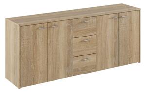 Comoda HUGOS 180, stejar sonoma, PAL melaminat, 180x42x75 cm