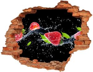 Autocolant un zid spart cu priveliște Căpșuni și apă
