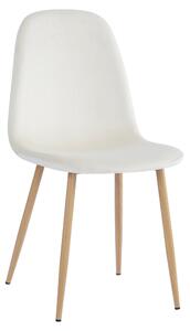 Scaun LEGA NEW, bej/fag, stofa/metal, 45x56x85 cm