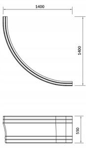Cersanit Venus, panou frontal cadă 140cm, alb, S401-040