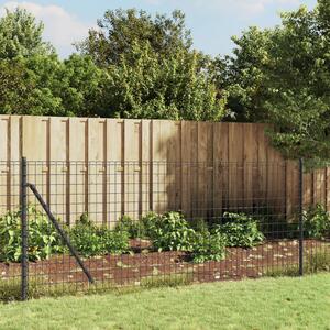 Gard plasă de sârmă cu bordură, antracit, 1x10 m
