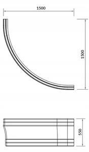 Cersanit Venus, panou frontal cadă 150cm, alb, S401-013