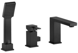 Erga Afeo, baterie de baie cu 3 orificii, negru mat, ERG-YKA-BW.AFEO-BLK