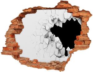 Autocolant un zid spart cu priveliște Gaura in perete