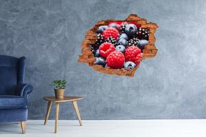 Autocolant un zid spart cu priveliște fructe de padure