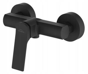 Invena Neri, baterie de duș de perete, negru mat, BN-01-004-L