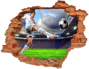 Fototapet un zid spart cu priveliște jucător de fotbal pe stadion