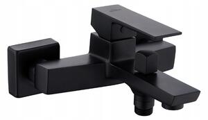 Invena Paros, robinet pentru cada montat pe perete, negru mat, BW-09-004-A