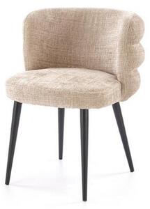 Scaun K575, bej - Cremona 14, stofa catifelata/otel, 62x64x79 cm