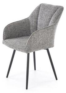 Scaun K576, gri/negru, stofa clasica/otel, 54x60x85 cm