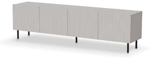 Comoda TV PAXOS RTV-2, casmir/negru, PAL laminat/otel, 200x40x54 cm