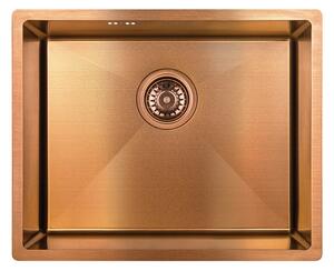 Laveo Marmara, chiuveta 1 camera din otel inoxidabil 540x440x200 mm, cupru, LAV-SAM_810P