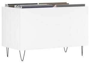 Dulap de discuri, alb, 74,5x38x48 cm, lemn prelucrat