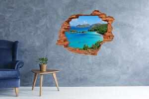 Fototapet un zid spart cu priveliște Insulele Virgine