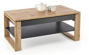 Masuta cafea BETTY, stejar artisan/negru, PAL laminat, 120x65/92x50/72
