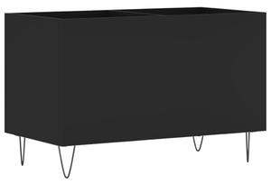 Dulap pentru discuri, negru, 74,5x38x48 cm, lemn prelucrat
