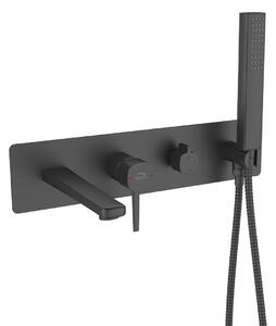 Laveo Pola, baterie de baie ascunsă cu sistem de instalare i-BOX, negru mat, LAV-BAP_711P