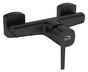 Laveo Pola, baterie de duș montată pe perete, negru mat, LAV-BAP_740D