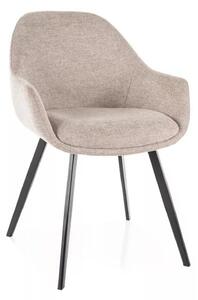 Scaun VINTO, bej - Brego 34, stofa clasica/metal, 57x45x85 cm