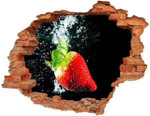 Autocolant un zid spart cu priveliște Strawberry sub apa