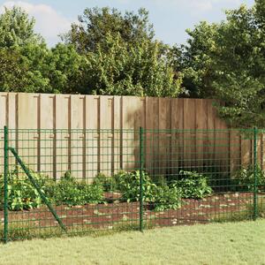 Gard plasă de sârmă cu bordură, verde, 1x10 m